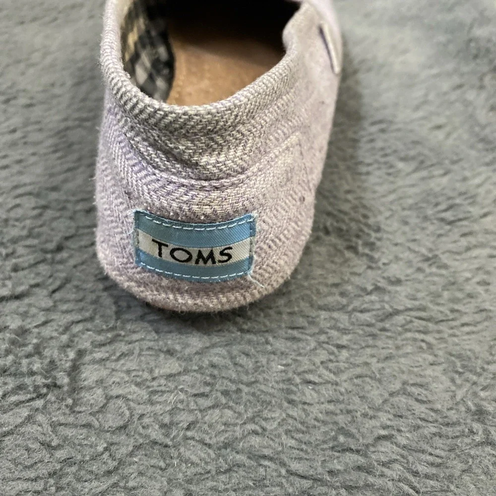 Tom's Purple Quilted Shoes With Pink Soles Women's Size 7